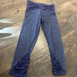 Lululemon Heather Blue Crop‎ Leggings Size 4